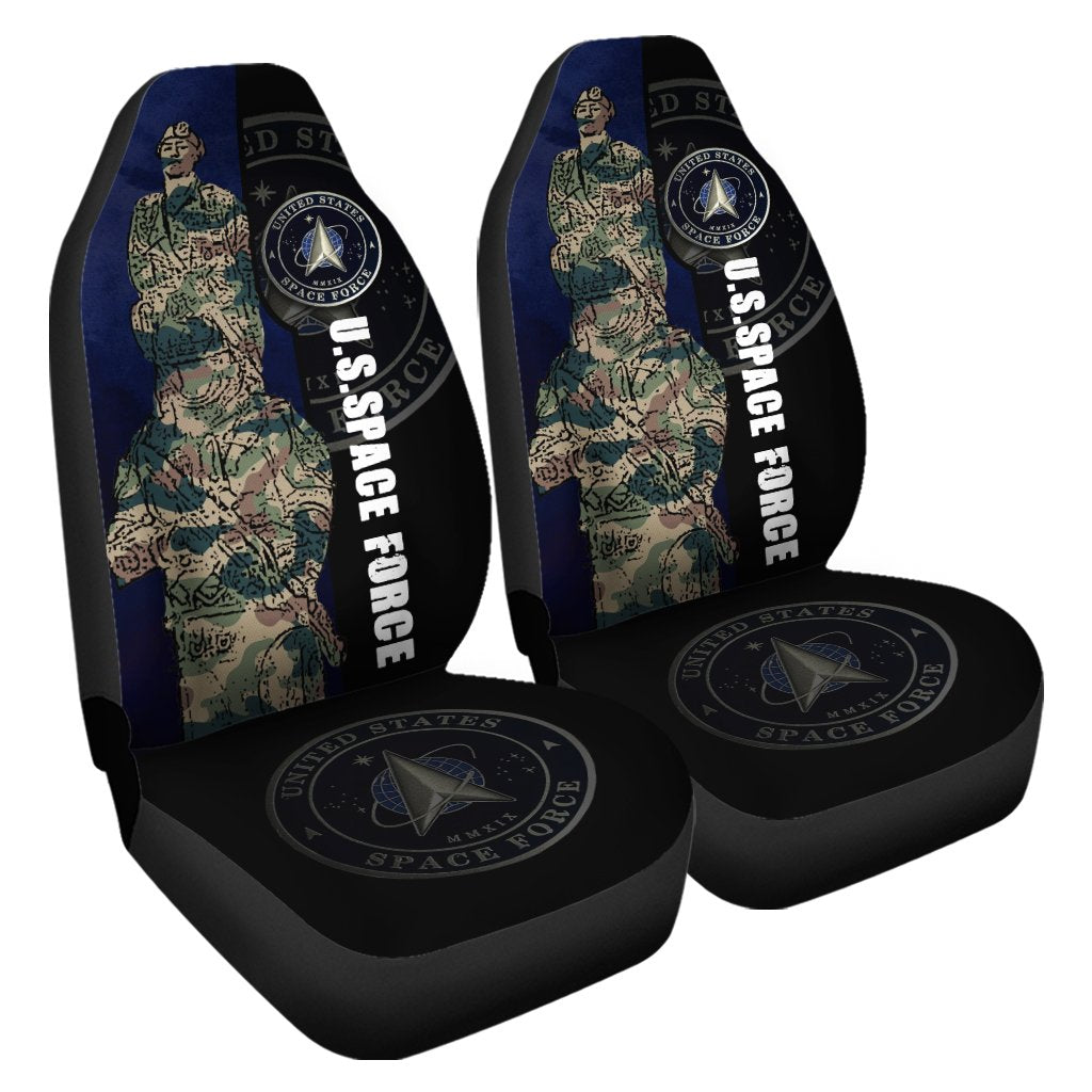 U.S Space Force Car Seat Covers Custom USSF Car Accessories
