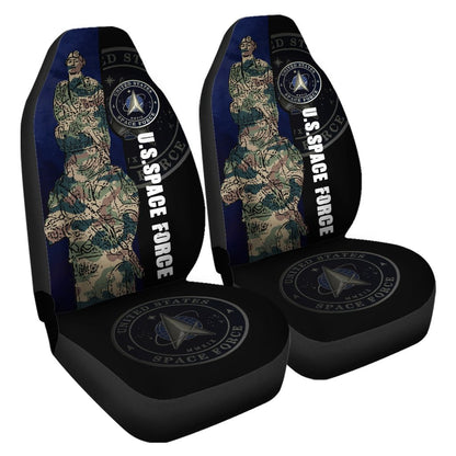 U.S Space Force Car Seat Covers Custom USSF Car Accessories