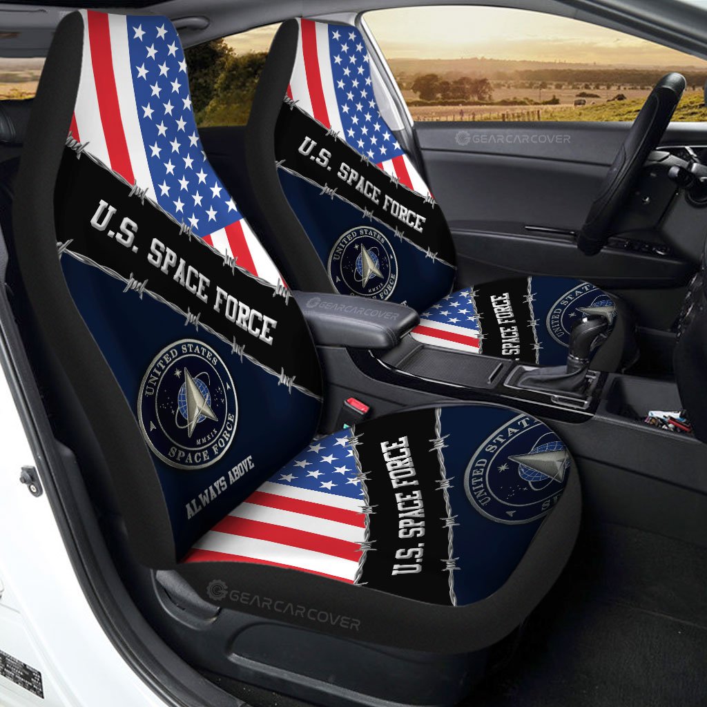 U.S. Space Force Car Seat Covers Custom United States Military Car Accessories