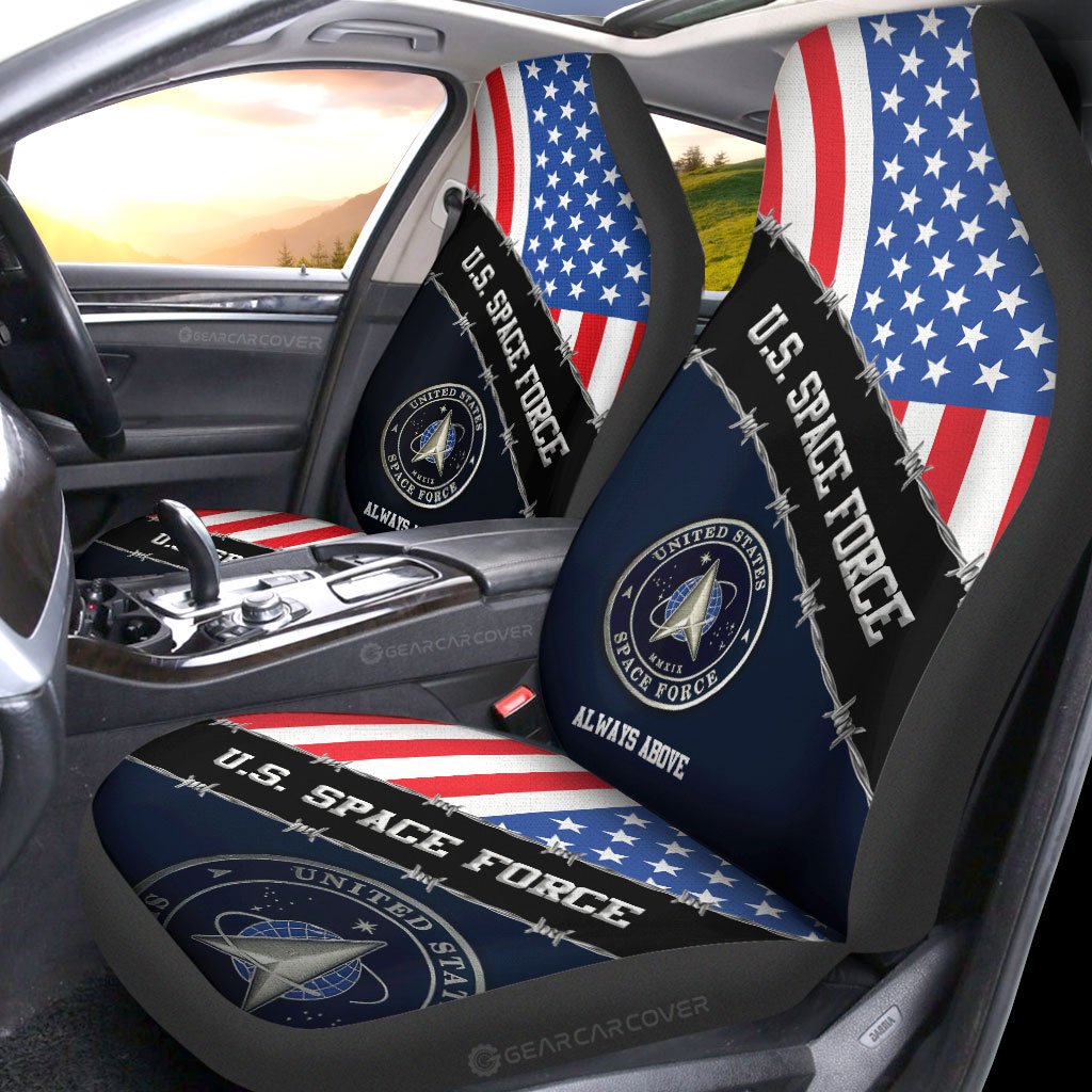 U.S. Space Force Car Seat Covers Custom United States Military Car Accessories