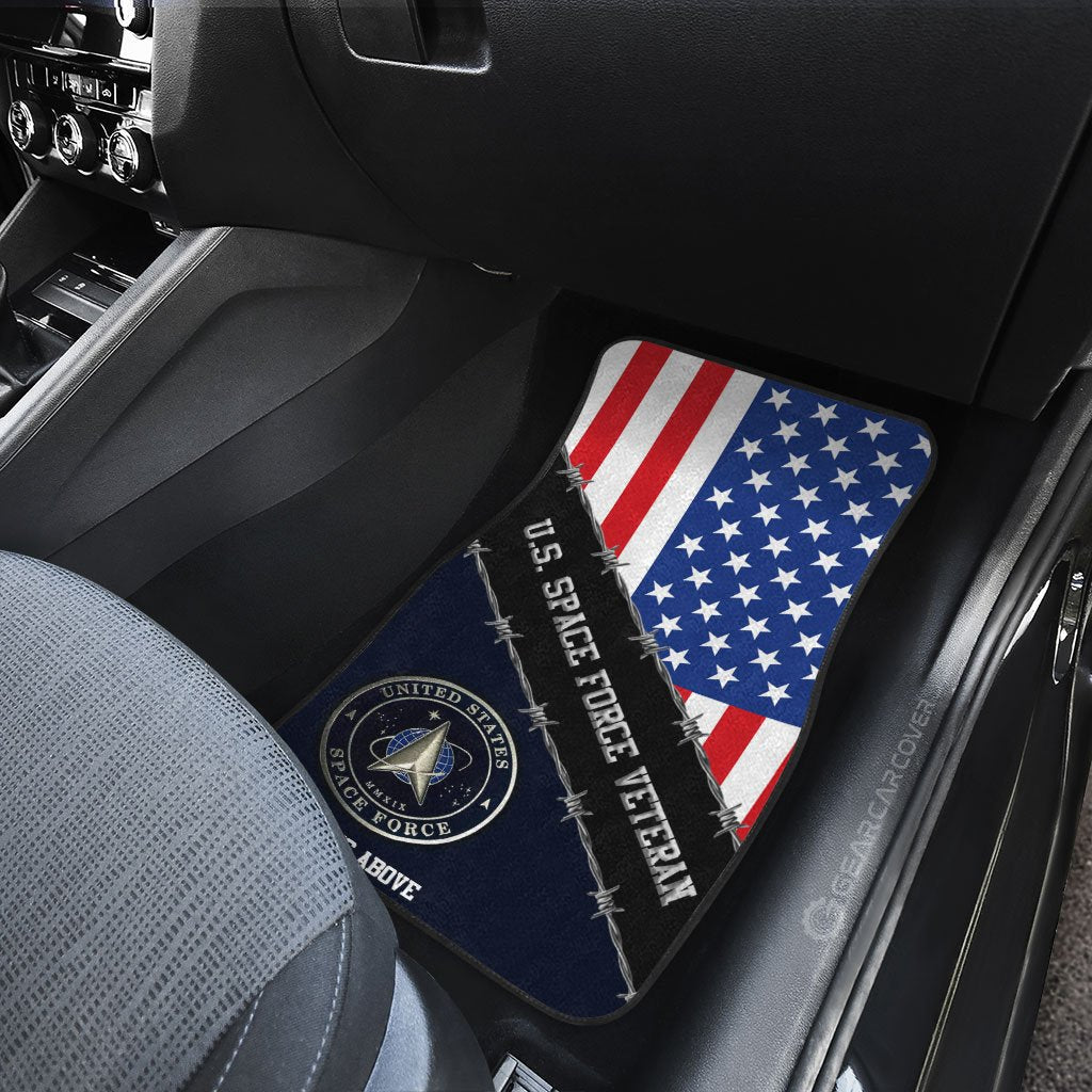 U.S. Space Force Veterans Car Floor Mats Custom United States Military Car Accessories