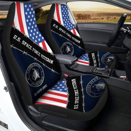 U.S. Space Force Veterans Car Seat Covers Custom United States Military Car Accessories