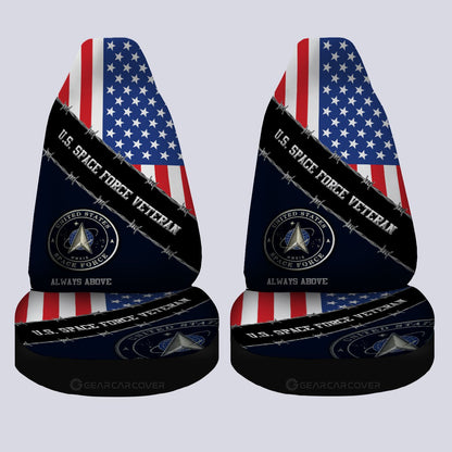U.S. Space Force Veterans Car Seat Covers Custom United States Military Car Accessories