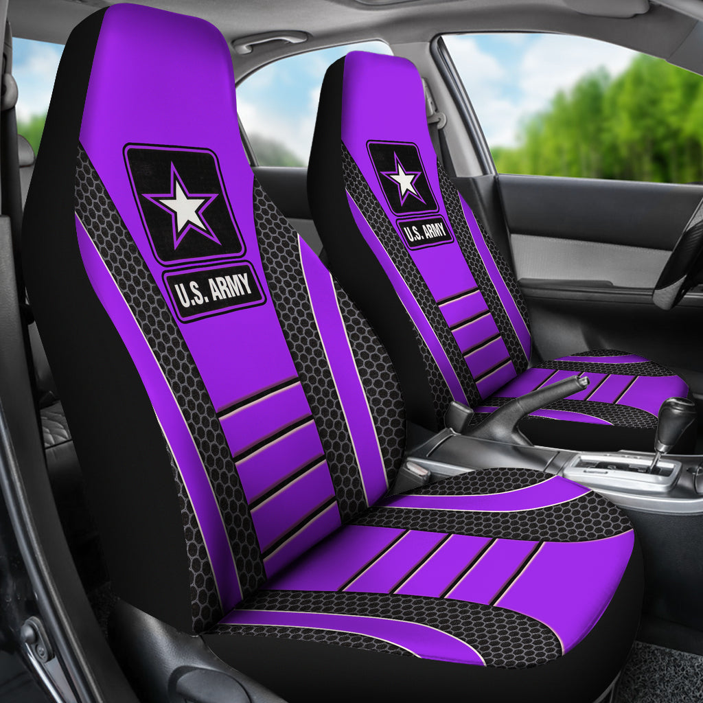 US ARMY Purple Car Seat Covers