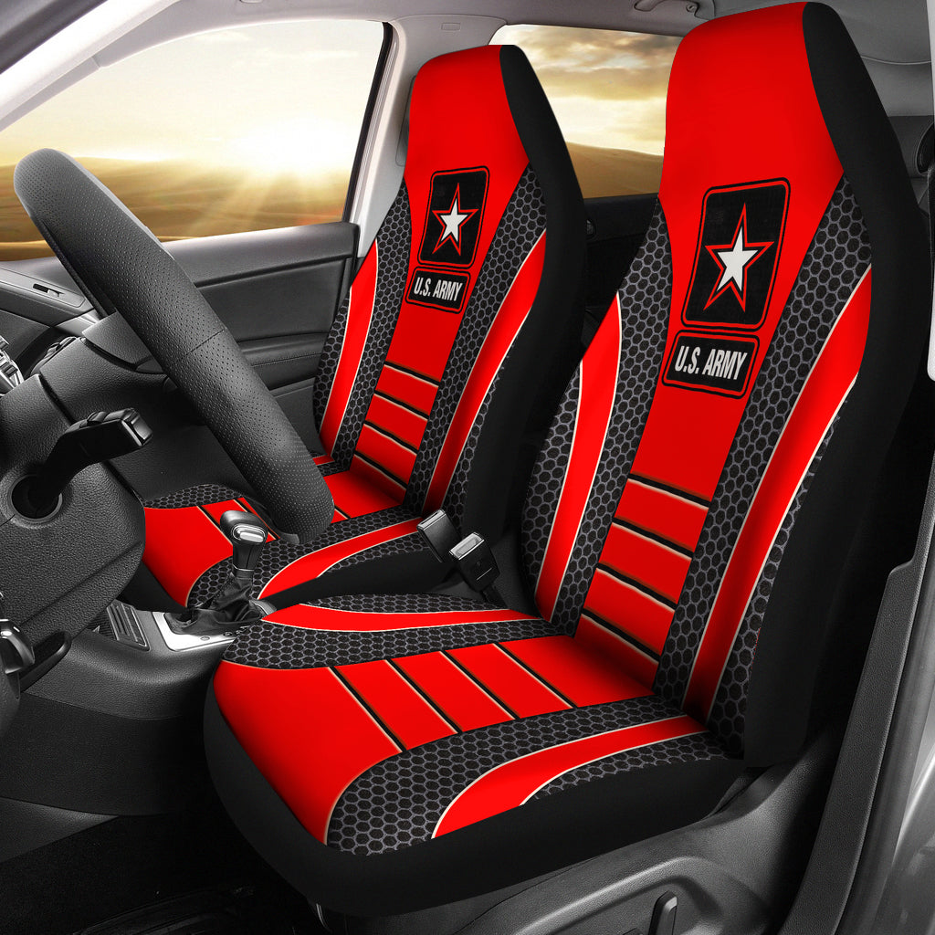 US ARMY Red Car Seat Covers