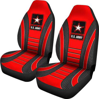 US ARMY Red Car Seat Covers