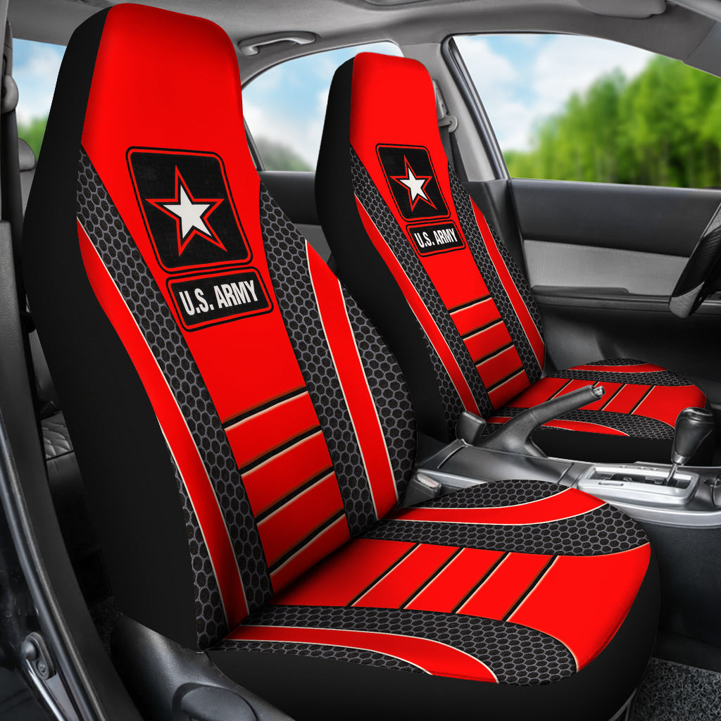 US ARMY Red Car Seat Covers