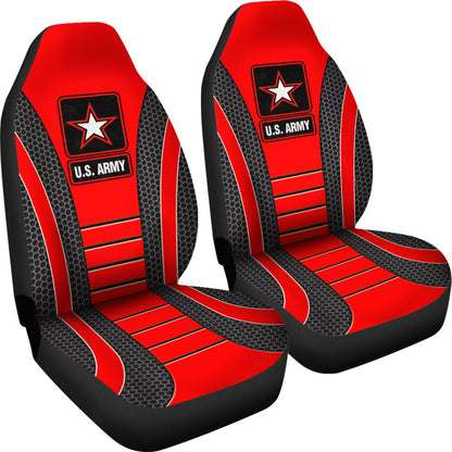US ARMY Red Car Seat Covers