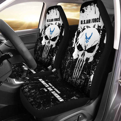 US Air Force Skull Car Seat Covers Custom USAF Car Accessories