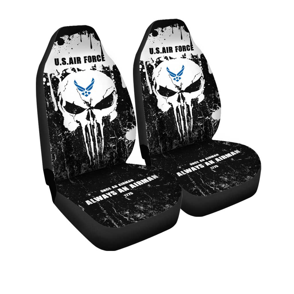 US Air Force Skull Car Seat Covers Custom USAF Car Accessories