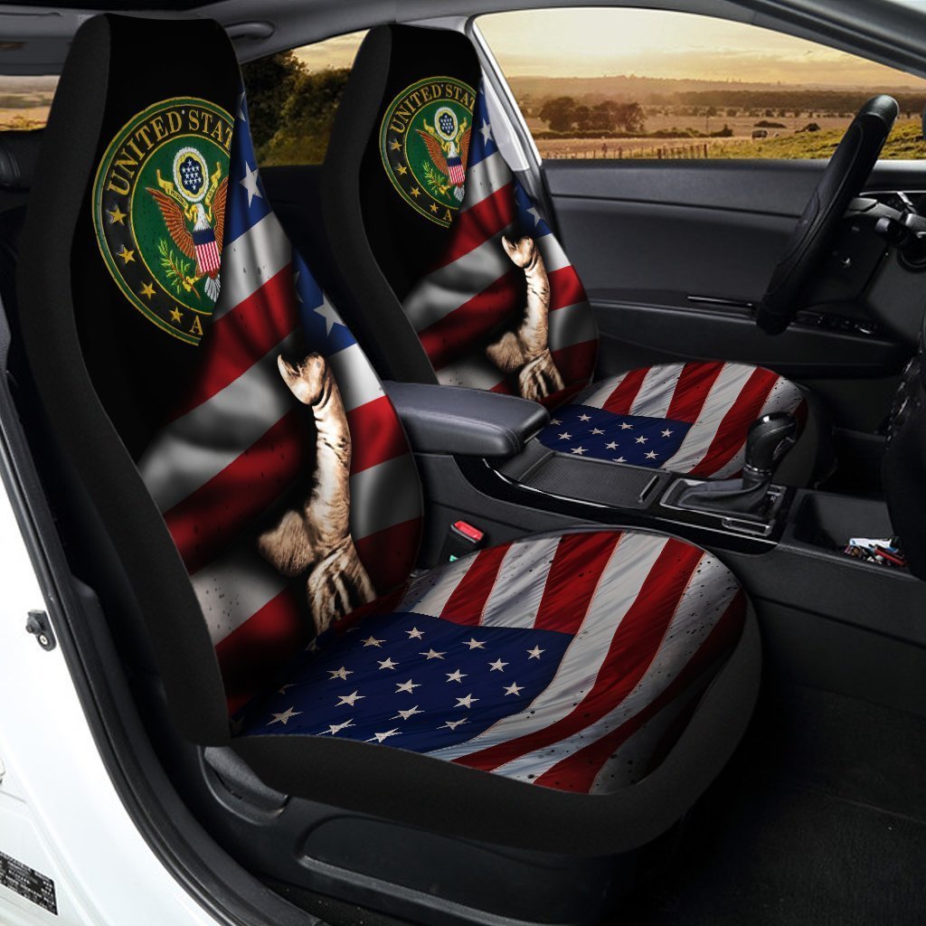 US Army Car Seat Covers Custom American Flag Car Accessories Best
