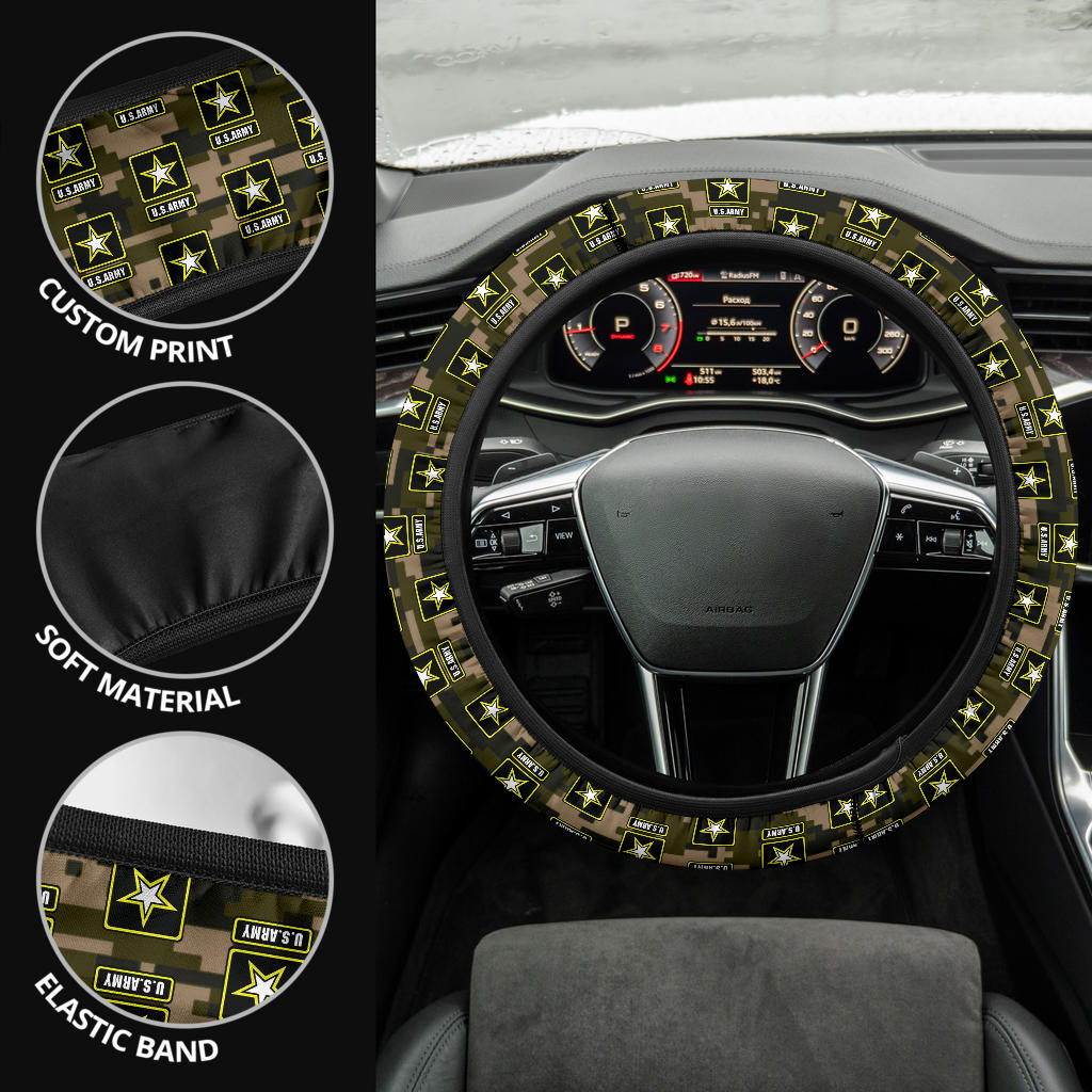 US Army Car Steering Wheel Cover