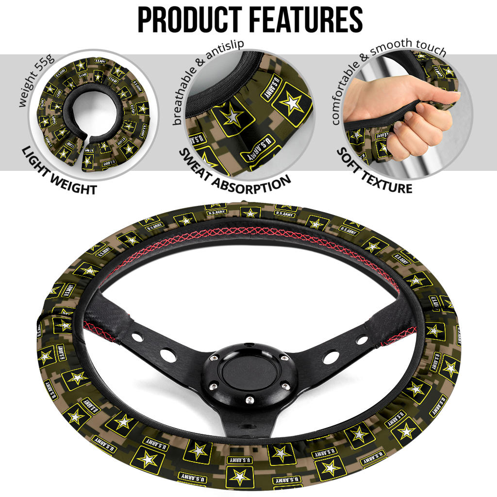 US Army Car Steering Wheel Cover