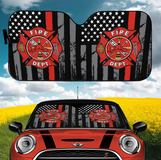 US Fire Firefighter Car Auto Sunshades