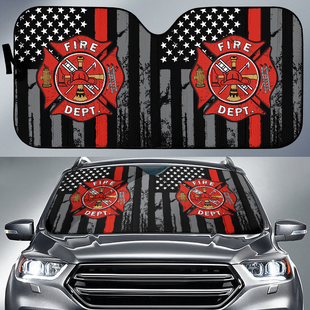 US Fire Firefighter Car Auto Sunshades
