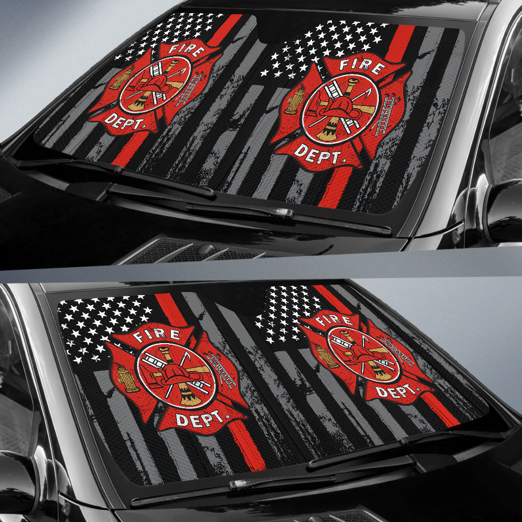 US Fire Firefighter Car Auto Sunshades