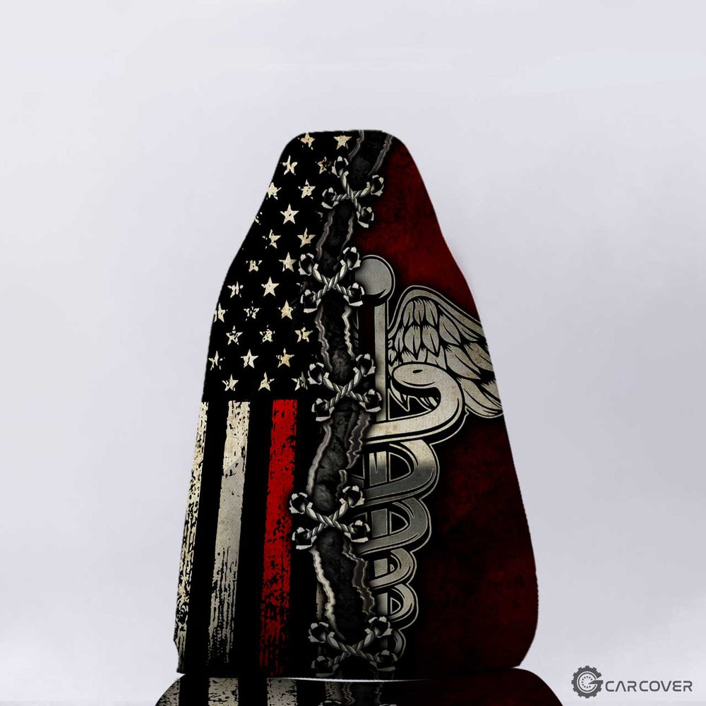 US Flag Nurse Car Seat Covers Custom Name Nurse Car Accessories