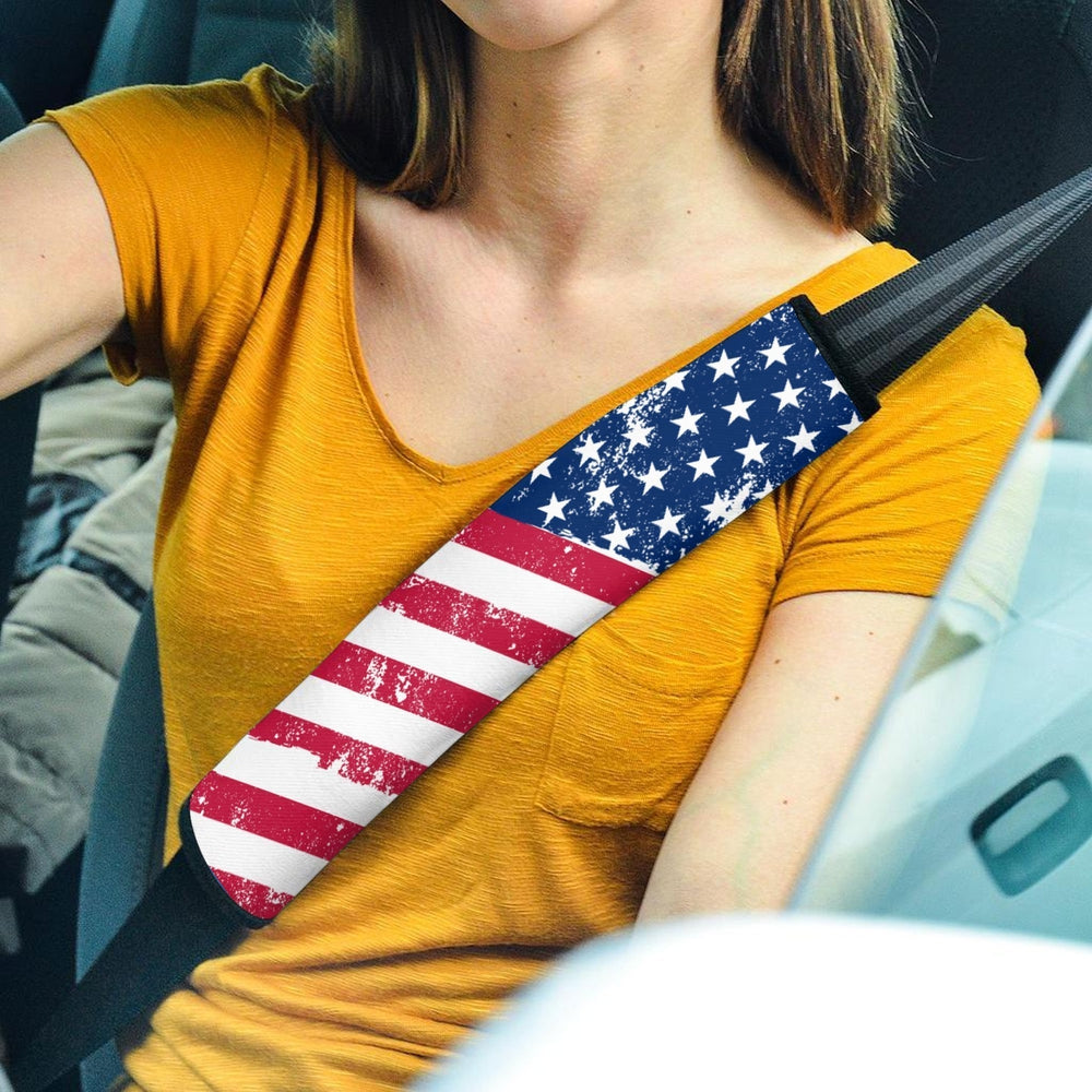 US Flag Seat Belt Covers Custom American Flag Car Interior Accessories