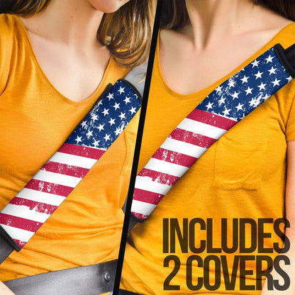 US Flag Seat Belt Covers Custom American Flag Car Interior Accessories