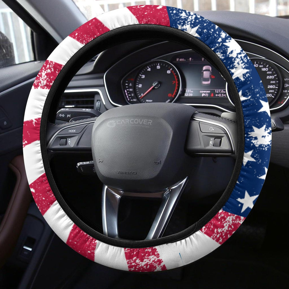 US Flag Steering Wheel Covers Custom American Flag Car Accessories