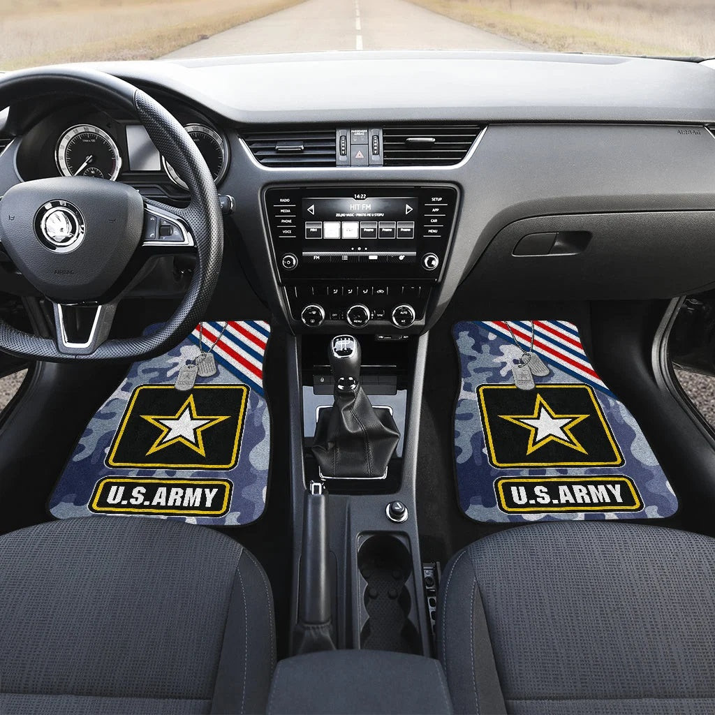 US Independence Day US Army Silhouette Star Car Floor Mats Car Accessories