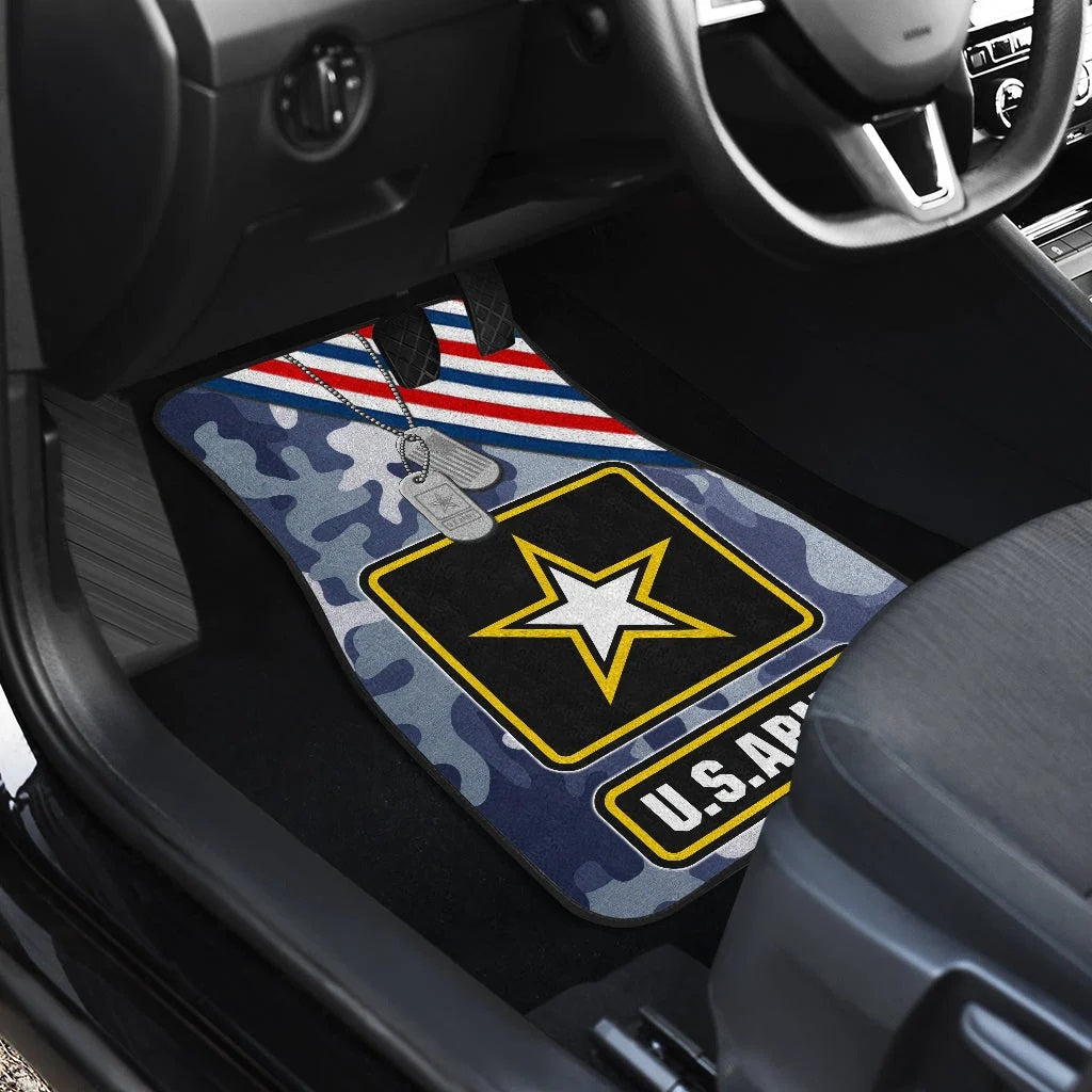 US Independence Day US Army Silhouette Star Car Floor Mats Car Accessories