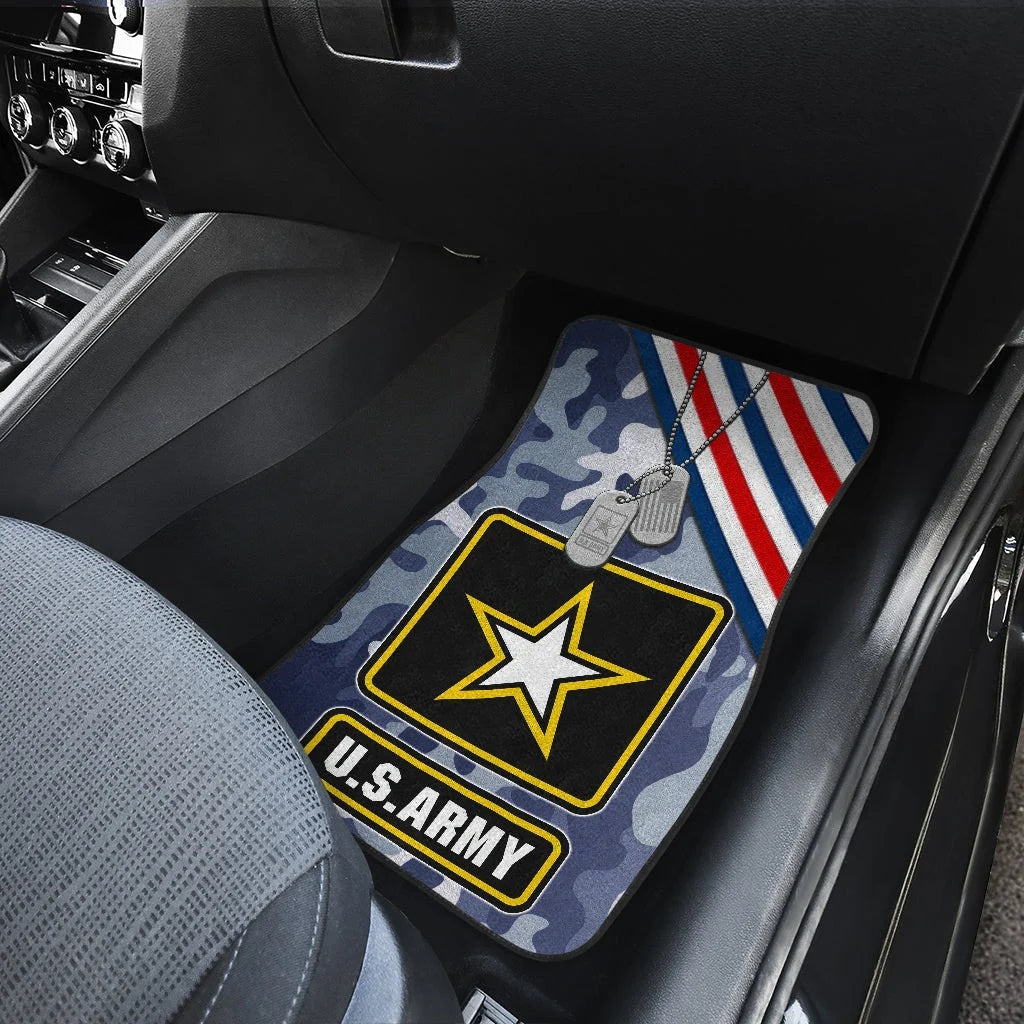 US Independence Day US Army Silhouette Star Car Floor Mats Car Accessories