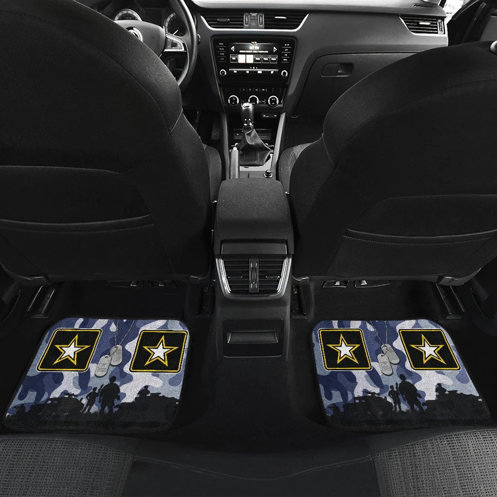 US Independence Day US Army Silhouette Star Car Floor Mats Car Accessories