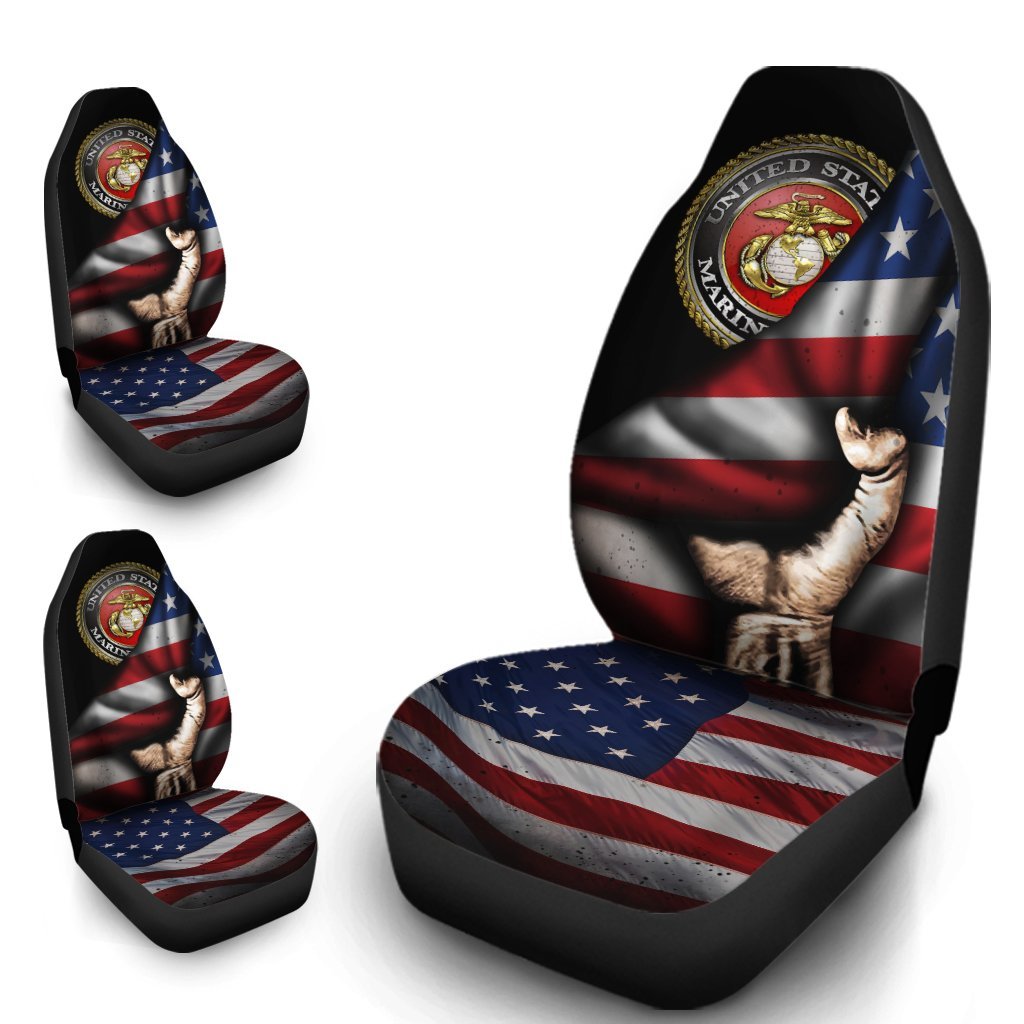 US Marine Corps Car Seat Covers Custom American Flag Best Idea Car Accessories