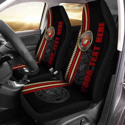 US Marine Corps Car Seat Covers Custom Name Car Interior Accessories