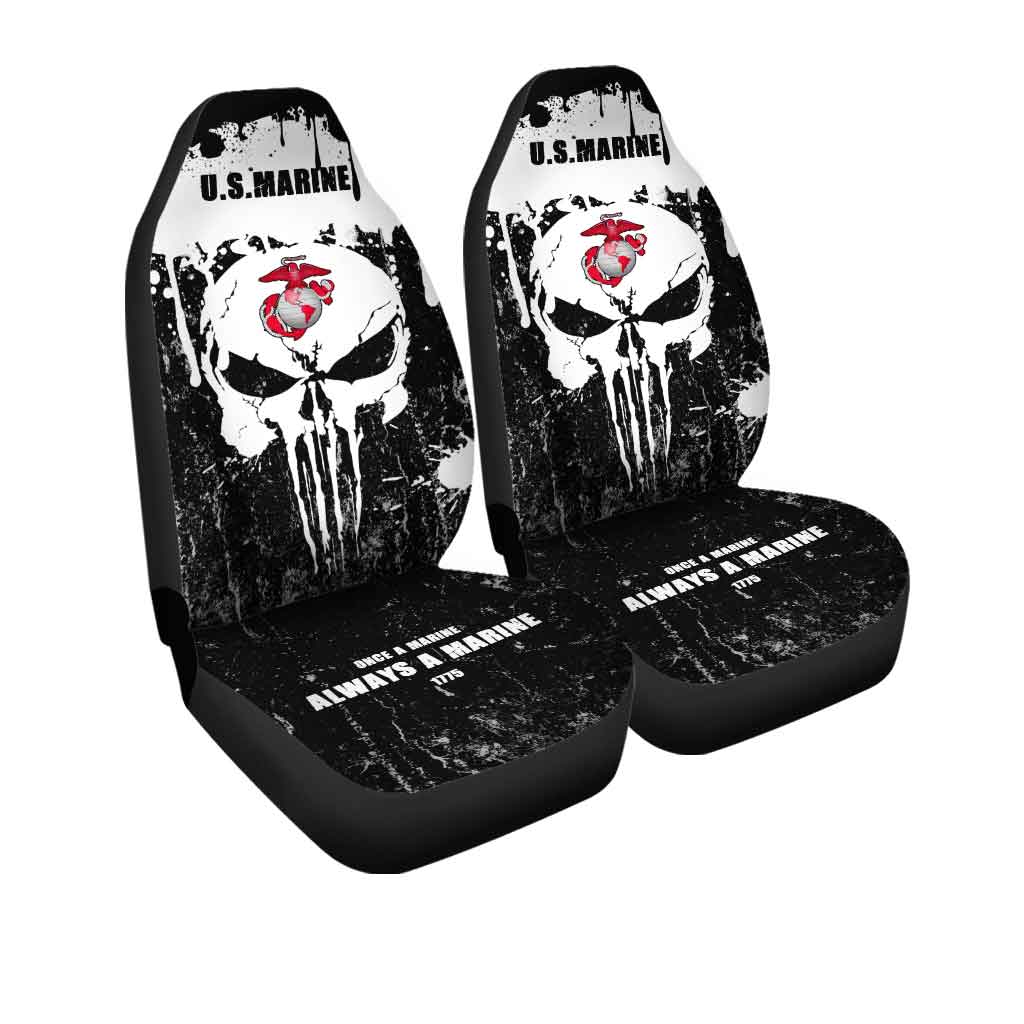 US Marine Corps Car Seat Covers Custom Punisher Skull Car Interior Accessories