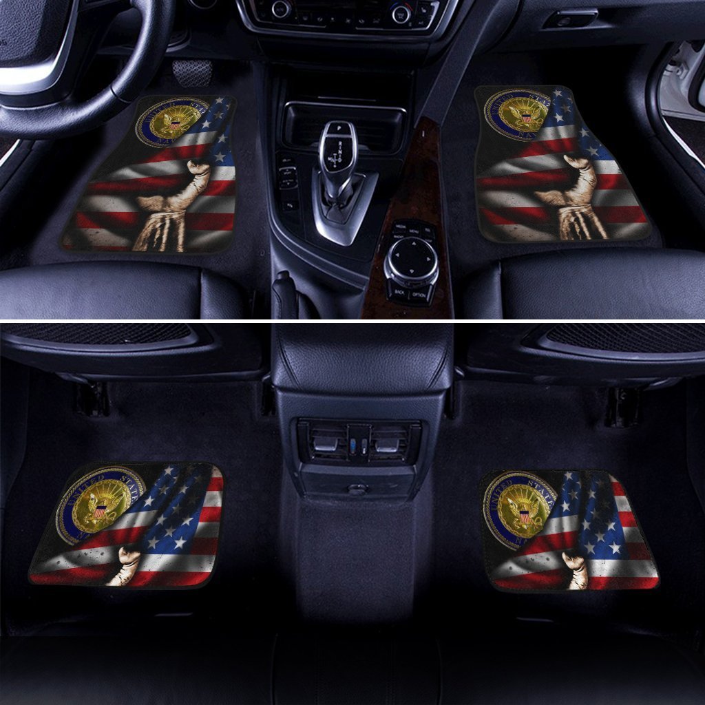 US Navy Car Floor Mats Custom American Flag Car Accessories Navy Gifts