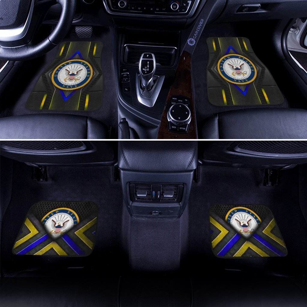 US Navy Car Floor Mats Custom Military Car Accessories Navy Gifts