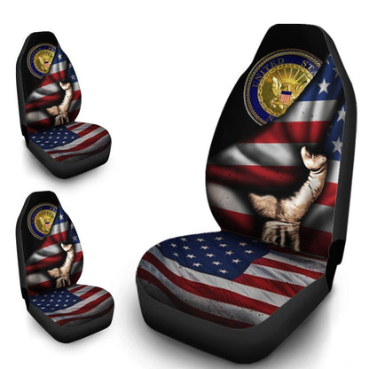US Navy Car Seat Covers Custom American Flag Car Accessories Navy Gifts