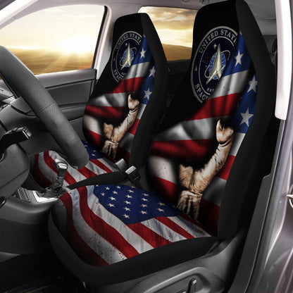 US Space Force Car Seat Covers Custom American Flag Car Accessories Meaningful Fourth Of July Gift