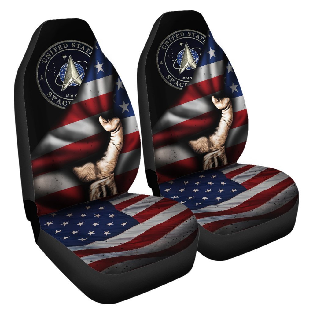 US Space Force Car Seat Covers Custom American Flag Car Accessories Meaningful Fourth Of July Gift