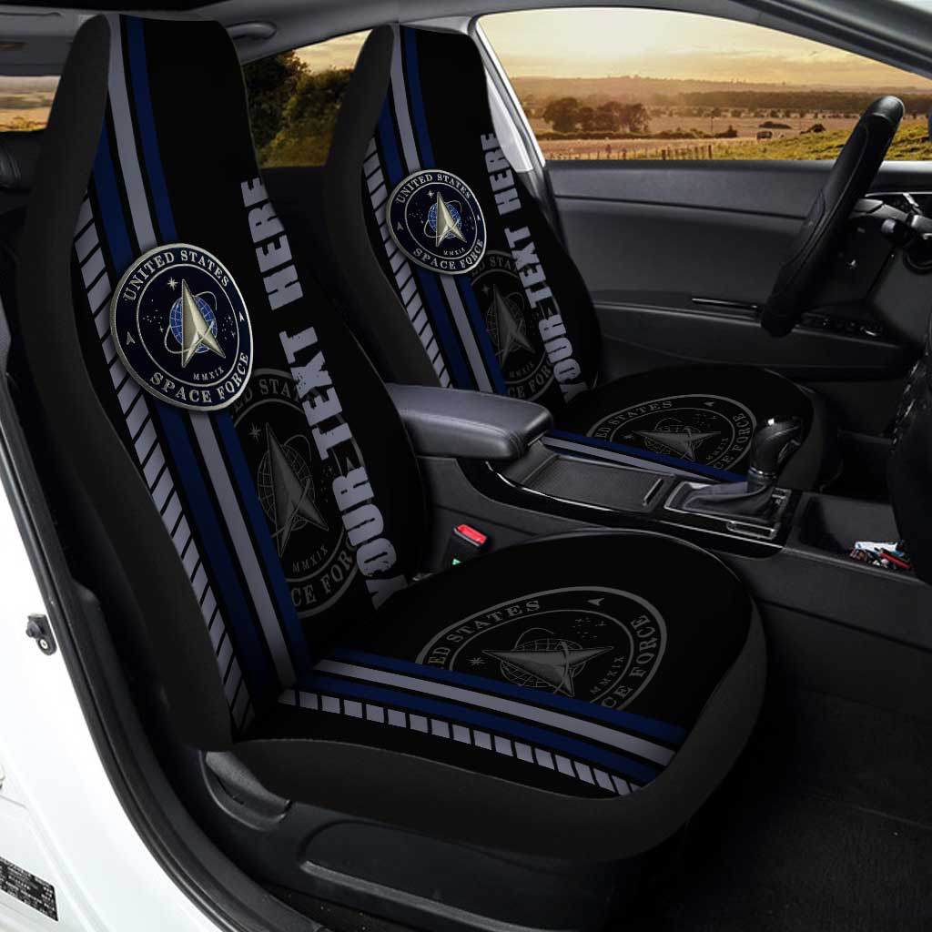 US Space Force Car Seat Covers Custom Name Car Interior Accessories