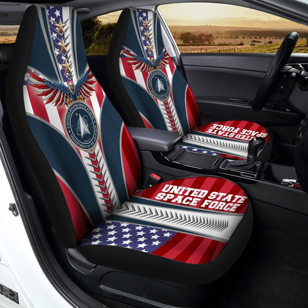 US Space Force Car Seat Covers Custom USSP Car Accessories