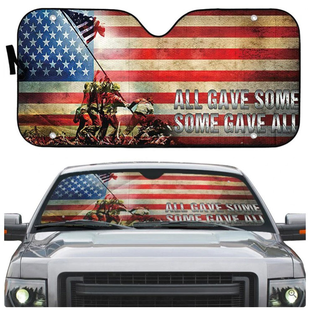 US Veteran Some Gave All Custom Car Auto Sun Shades Windshield Accessories Decor Gift