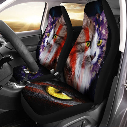 USA Flag Cat Car Seat Covers Custom American Flag Car Accessories
