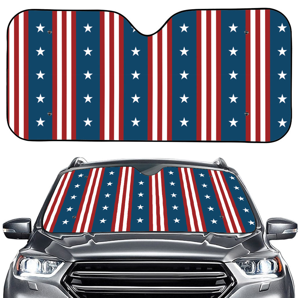 USA Independence Day Pattern Print Car Windshield Sun Shade