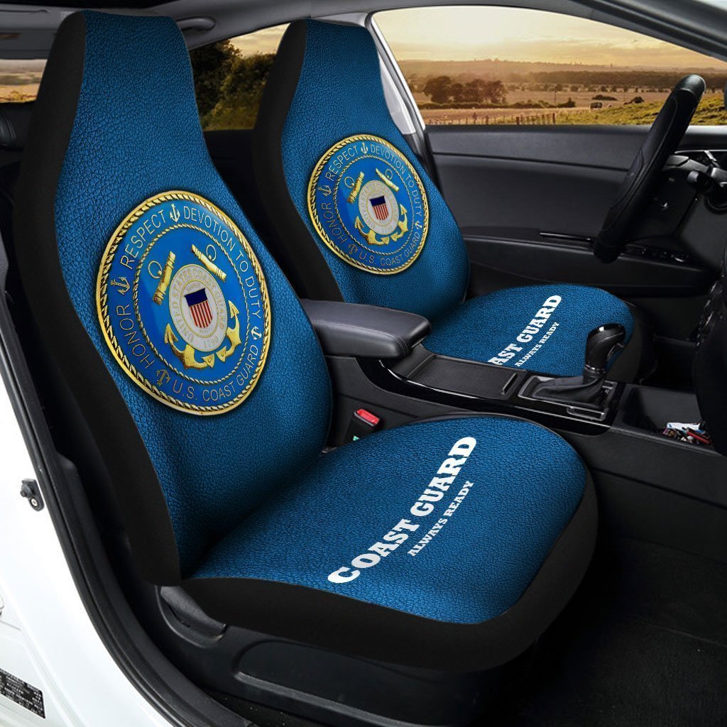 USCG Emblem Car Seat Covers United States Coast Guard Car Interior Accessories