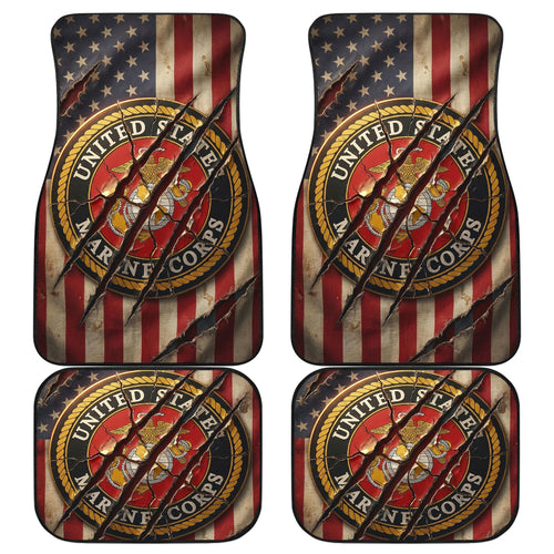 USMC Patriotic Car Floor Mats American Flag Edition