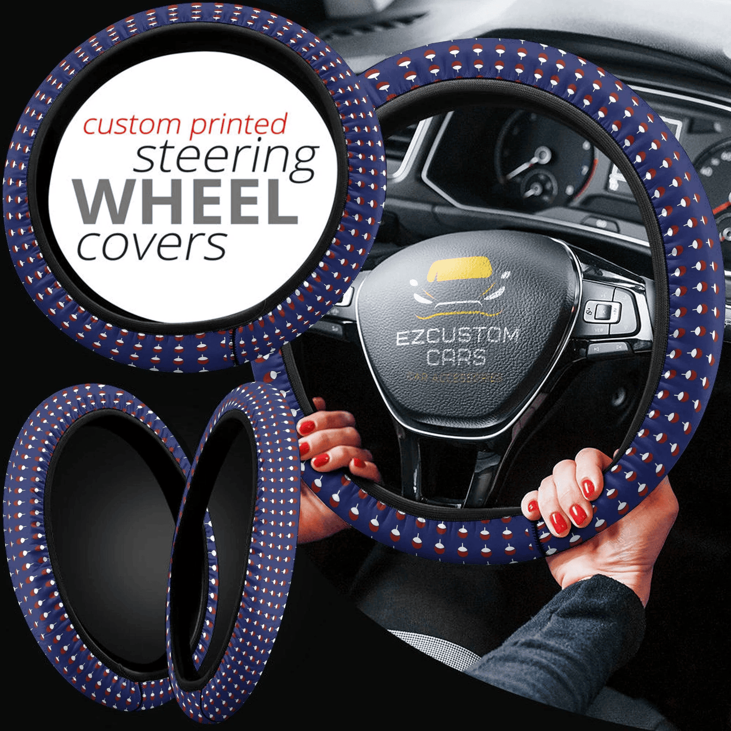 Uchiha Clan Naruto Anime Steering Wheel Cover Custom Naruto Anime Car Accessories