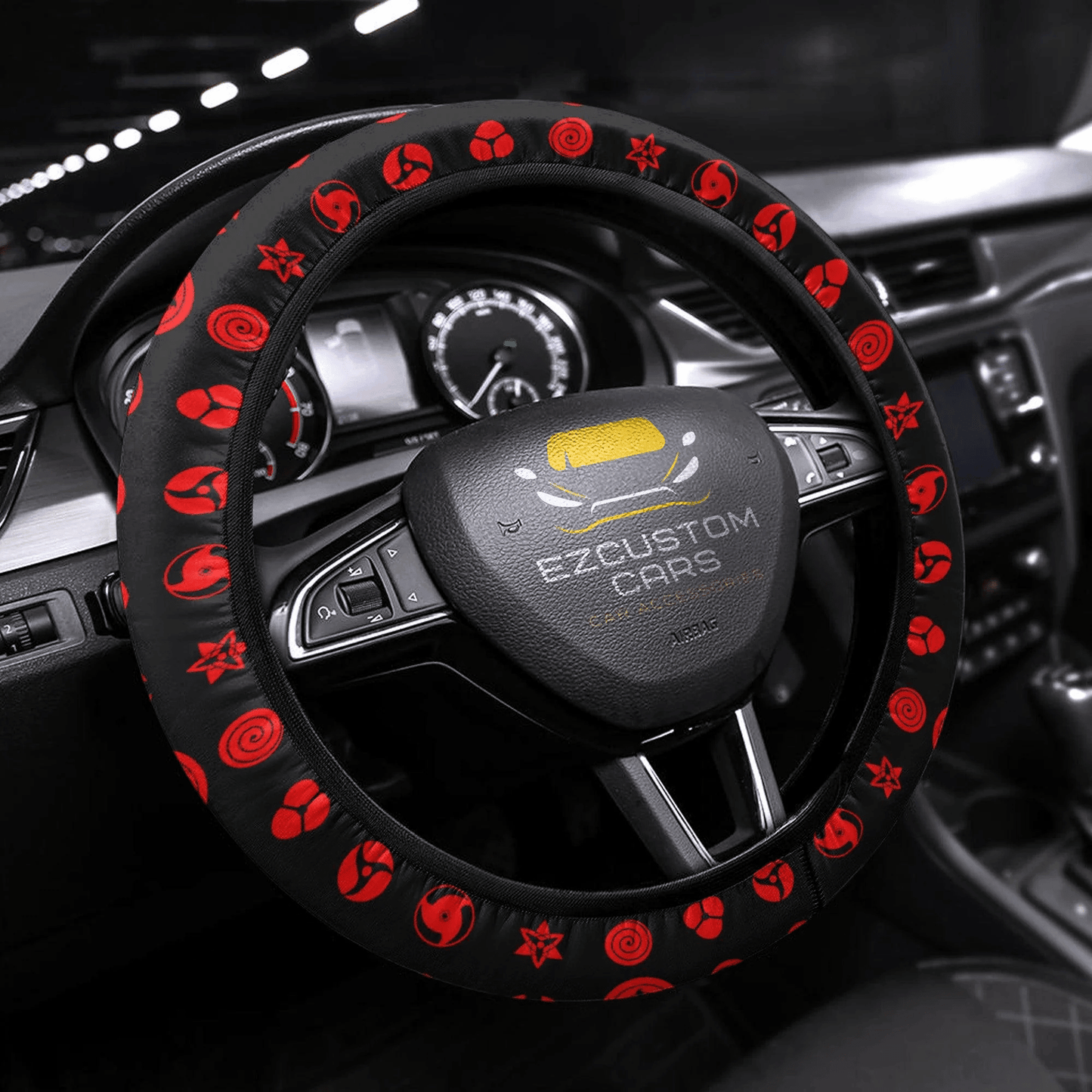 Uchiha Eyes Anime Steering Wheel Cover Car Accessories