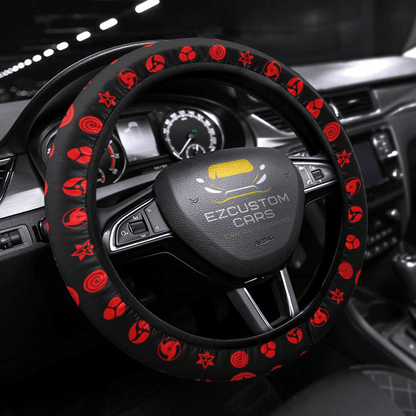 Uchiha Eyes Anime Steering Wheel Cover Car Accessories