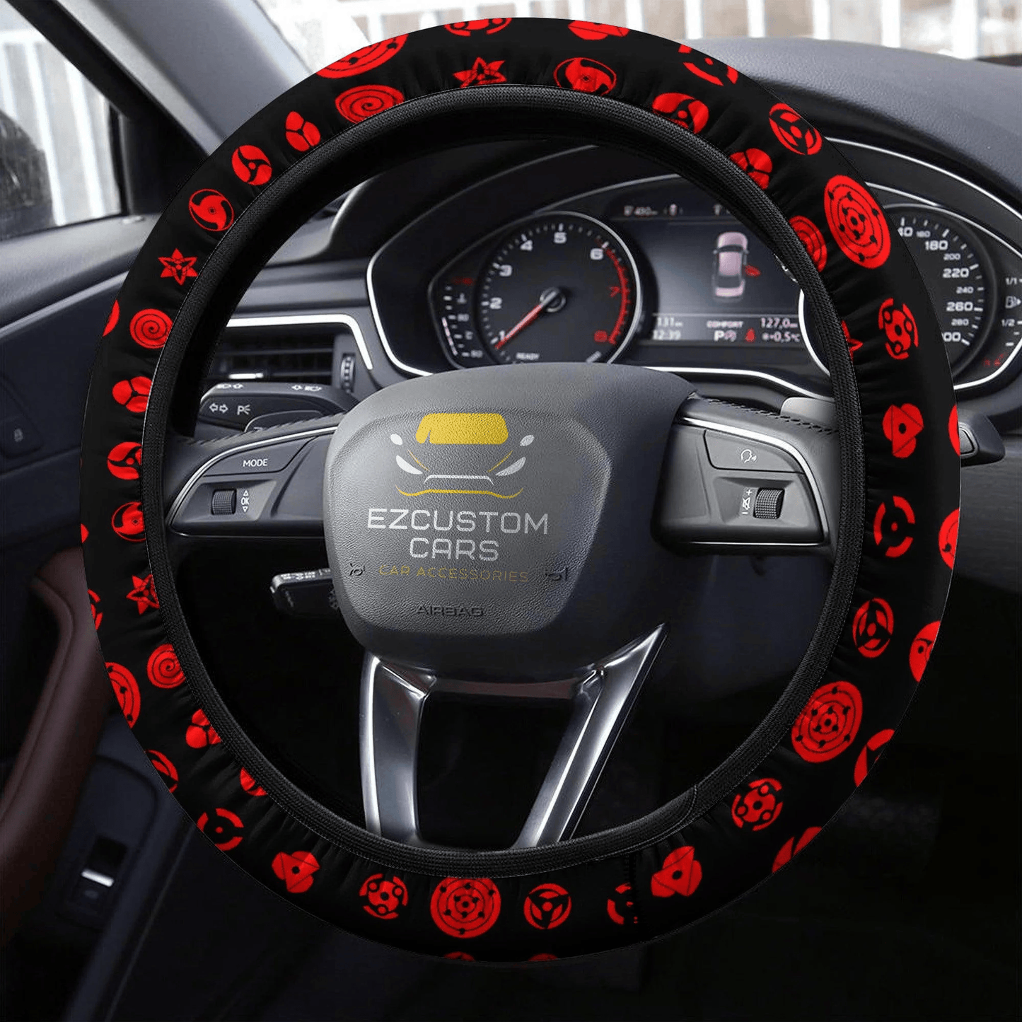 Uchiha Eyes Anime Steering Wheel Cover Car Accessories