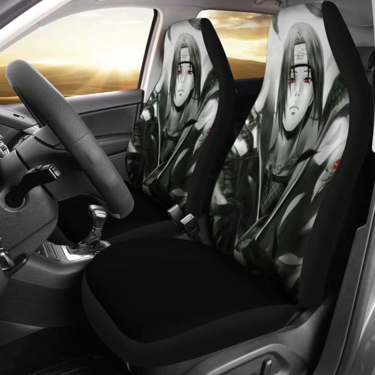 Uchiha Itachi Black And White Seat Covers 101719 Universal Fit