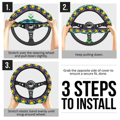 Umbreon Anime Custom Car Steering Wheel Cover