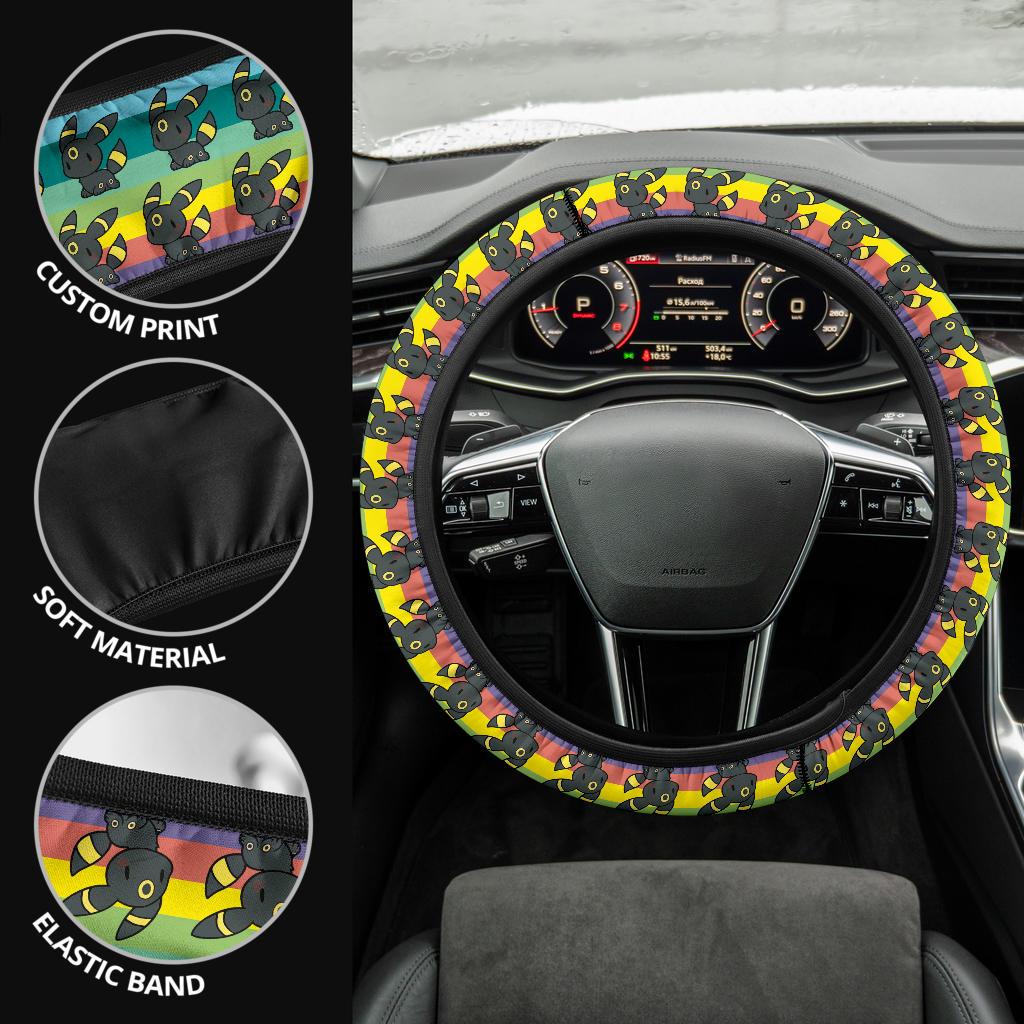 Umbreon Eevee Anime Custom Car Steering Wheel Cover